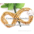 3 Rows Freshwater Pearl Necklace Wholesale FP053
